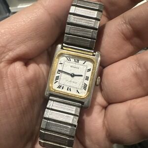 Vintage Ladies BENRUS 17J  Manual Wind Ladies Watch Rectangle 23mm -Running Fast